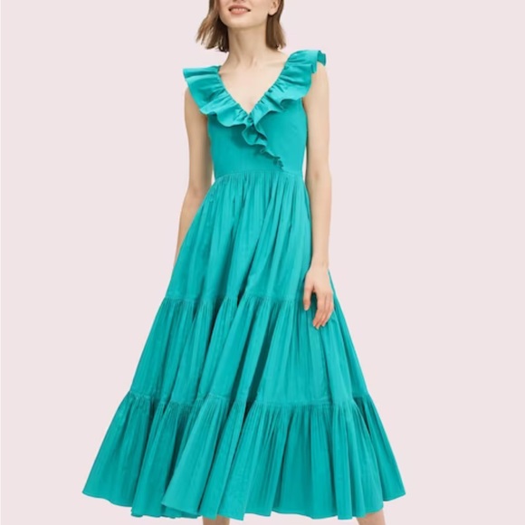 kate spade Dresses & Skirts - kate spade poplin ruffle tiered dress, size 4, NWT